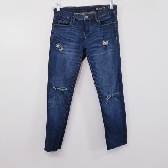 Blank NYC Distressed Ripped Skinny Jeans - Picture 1 of 10